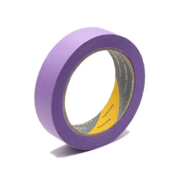 Фиолетовая малярная лента на рисовой бумаге для деликатных работ 25 мм х 50м