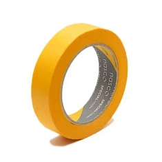 Золотистая малярная лента на рисовой бумаге для универсальных работ 25 мм х 50м